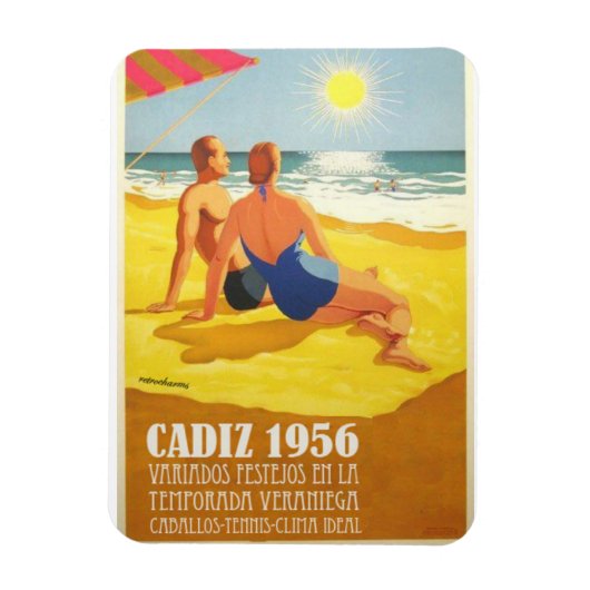 Iman Vintage Cadiz Turismo Soy de Cadiz マグネット (縦)