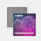 Iman violet fireworks summer night マグネット (正面/裏面)