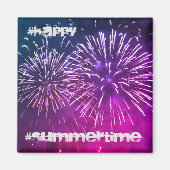 Iman violet fireworks summer night マグネット (正面)