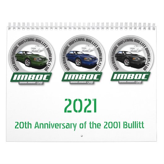 IMBOC 2021 01 Bullitt 20周年カレンダー カレンダー (カバー)