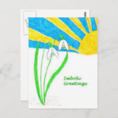 Imbolcの挨拶の郵便はがき ポストカード (正面/裏面)