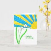 Imbolcの挨拶状(小さい) カード (黄色い花)