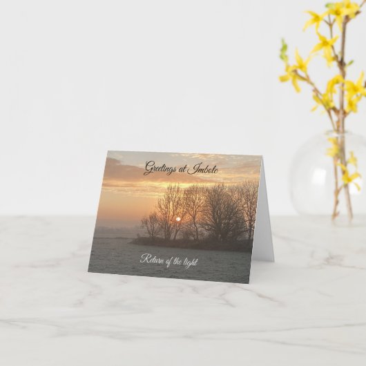 Imbolc挨拶 カード (黄色い花)