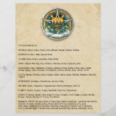 Imbolc Book of Shadows Page with Correspondences (裏面)