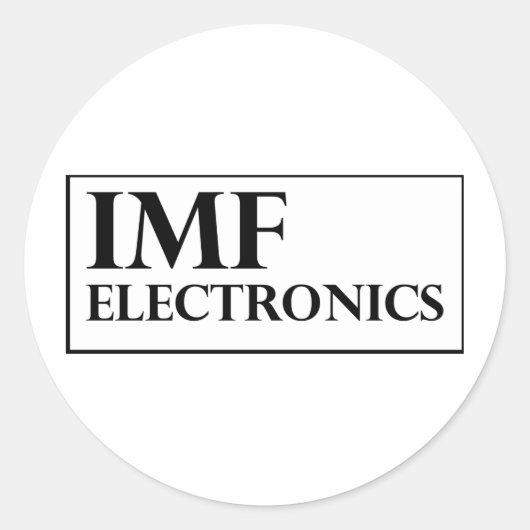 IMF Electronicsロゴ ラウンドシール (正面)
