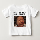 IMG_0133のそれは私のパーティーであり、私がにほしければ私は叫びます! ベビーTシャツ (正面)