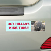 IMG_1863、ちょっとヒラリーの    キスこれ!! バンパーステッカー (車上)