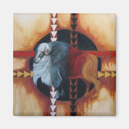 IMG_2593白バッファロー マグネット (正面)