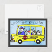 IMG_7017.PNGバスドライバの感謝のギフト ポストカード (正面/裏面)