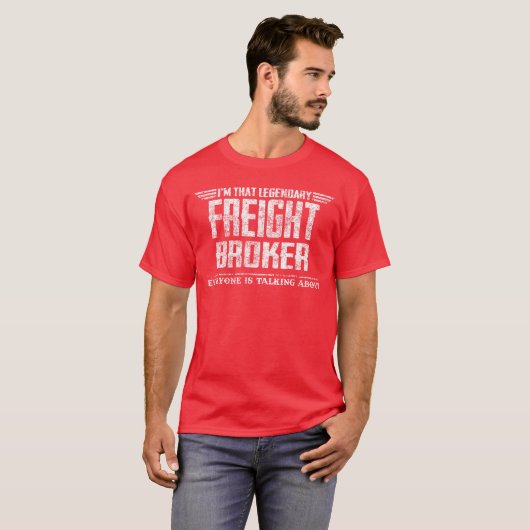Imhat Legendary Freight Broker retro Tシャツ (正面フル)