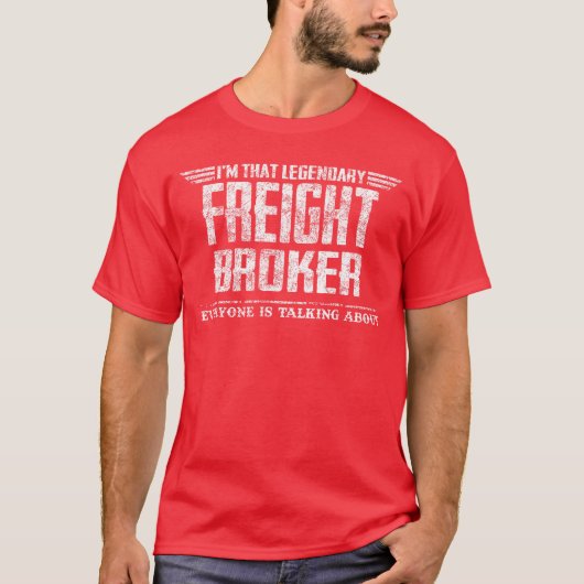 Imhat Legendary Freight Broker retro Tシャツ (正面)