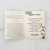 Imieniny – ポーランパーソナライズされたドの名刺 カード (内部)