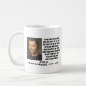 Imitate Foxおよびライオンの引用文マキアベリの王子 コーヒーマグカップ (左)