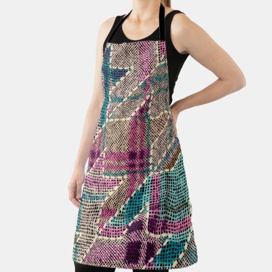 Imitation of indian patchwork pattern with texture エプロン (インサイチュ)