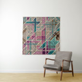 Imitation of indian patchwork pattern with texture タペストリー (インサイチュ)