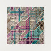 Imitation of indian patchwork pattern with texture タペストリー (正面)