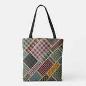 Imitation of indian patchwork pattern with texture トートバッグ (裏面)