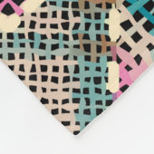 Imitation of indian patchwork pattern with texture フリースブランケット (角)