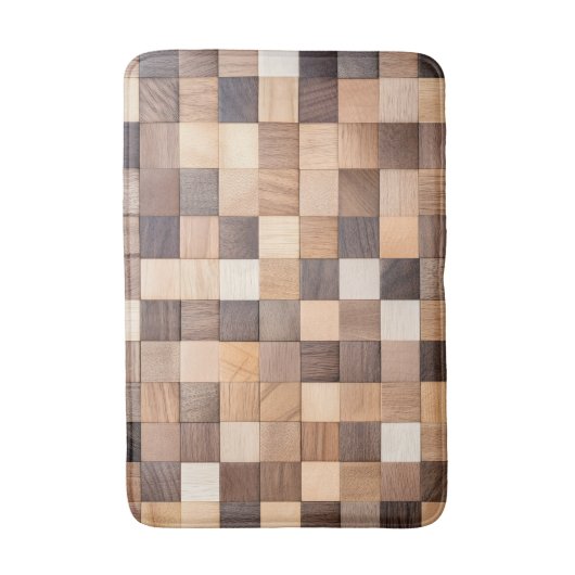 Imitation Wooden Tile バスマット (正面縦)