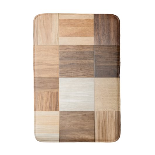 Imitation Wooden Tile バスマット (正面縦)