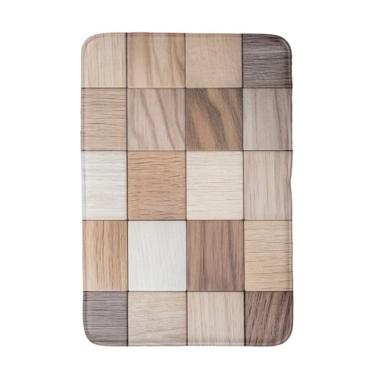 Imitation Wooden Tile バスマット (正面縦)