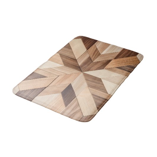 Imitation Wooden Tile バスマット (アングル)