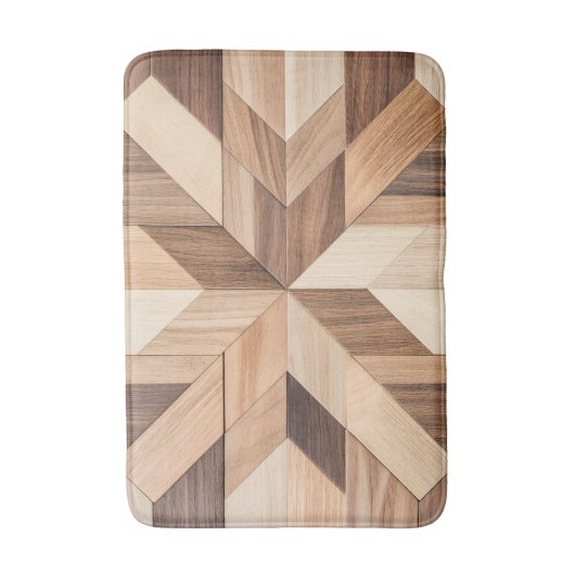 Imitation Wooden Tile バスマット (正面縦)