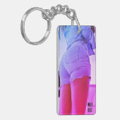 IMLA 007ブルージャンショーツキーチェーン キーホルダー (正面左)