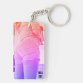 IMLA 007ブルージャンショーツキーチェーン キーホルダー (裏面)