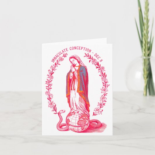 Immaculate Conception Dec 8 Virgin Mary Catholic D カード (正面)