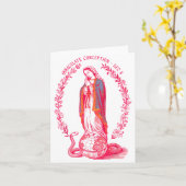 Immaculate Conception Dec 8 Virgin Mary Catholic D カード (黄色い花)