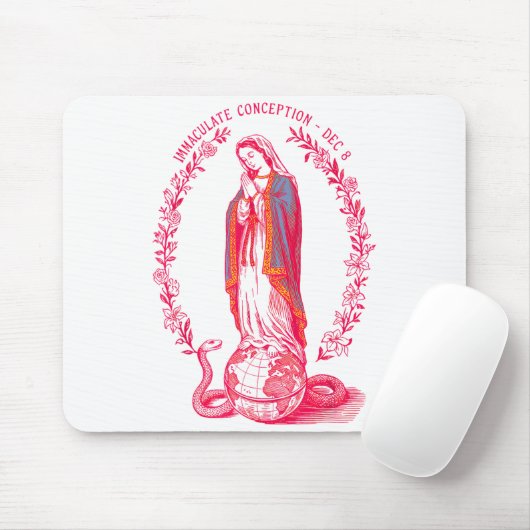 Immaculate Conception Dec 8 Virgin Mary Catholic D マウスパッド (マウス)