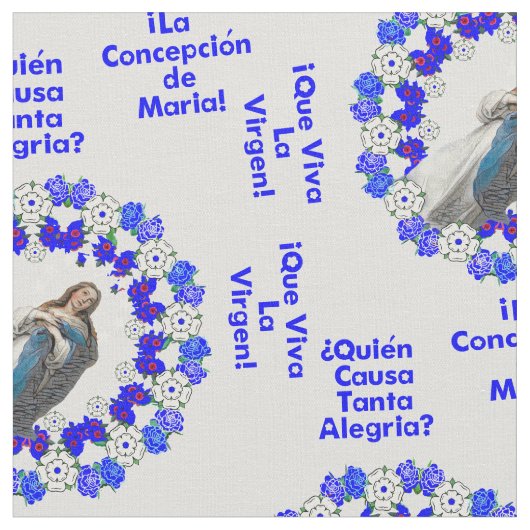 Immaculate Conception Virgin Nicaragua Spanish ファブリック (クローズアップ)