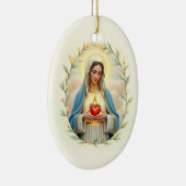 Immaculate Heart of Mary God's Peace and Blessings セラミックオーナメント (右)