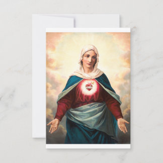 Immaculate Heart of Mary Holy Card | Ave Maria サンキューカード