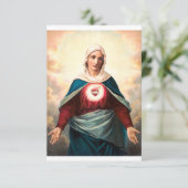 Immaculate Heart of Mary Holy Card | Ave Maria サンキューカード (スタンド正面)