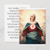 Immaculate Heart of Mary Holy Card | Ave Maria サンキューカード (正面/裏面)