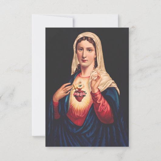 Immaculate Heart of Mary Holy Card | Ave Maria サンキューカード (正面)