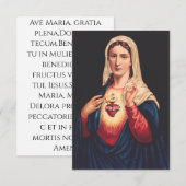 Immaculate Heart of Mary Holy Card | Ave Maria サンキューカード (正面/裏面)
