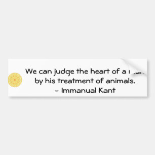 Immanual Kantの動物権の引用文 バンパーステッカー