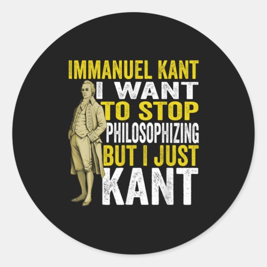 Immanuel Kant Quote Philosophy Student Graduation  ラウンドシール (正面)