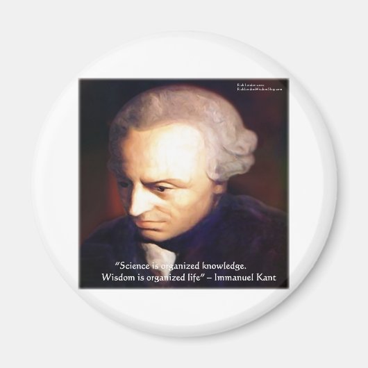 Immanuel Kant Science Vs Knowledge引用文・ギフト マグネット (正面)