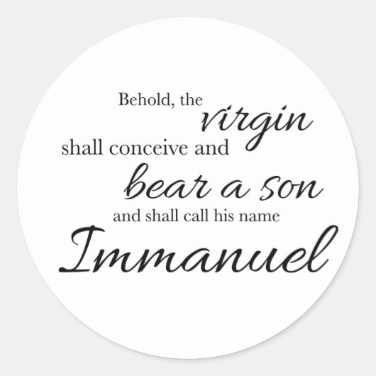 Immanuel Sticker ラウンドシール (正面)