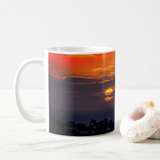 Immense Gratitude Sunset Beach Inspired コーヒーマグカップ (ドーナツ)