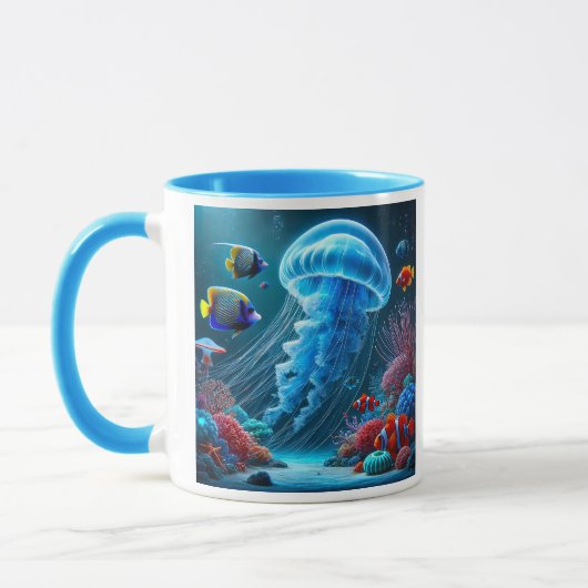 Immersion au cœur des fonds marins. マグカップ (左)