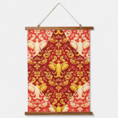 Immersive Design: Radiant Gold Elephants on Deep C 吊り下げ型タペストリー (正面2)