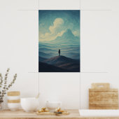 Immersive Dreamscape of Solitude | Surreal Mountai ポスター (キッチン)