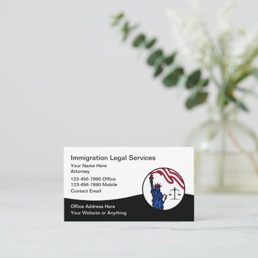 Immigration Naturalization Attorney 名刺 (スタンド正面)