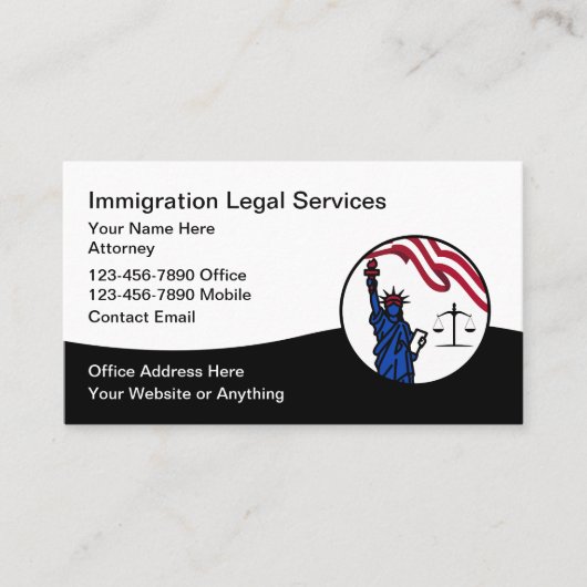 Immigration Naturalization Attorney 名刺 (正面)