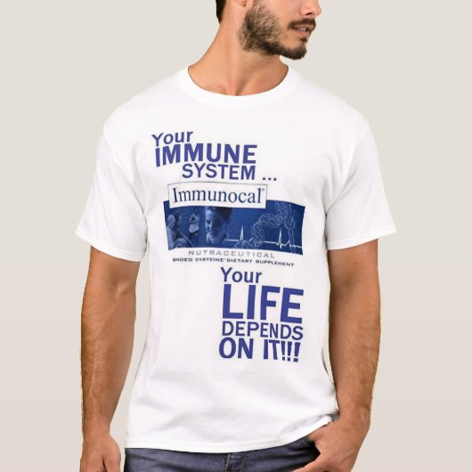Immunocalはそれによって…あなたの生命決まります! Tシャツ (正面)